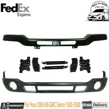 FrontSteel Bumper Kit For 2003-2006 GMC Sierra 1500 With Mounting Brackets