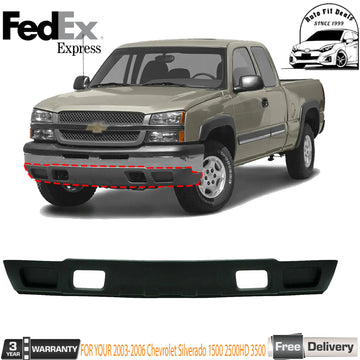 Front Lower Valance Textured Gray For 2003-20006 Chevrolet Silverado 1500 2500 HD 3500